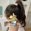 Cuerda de Cabeza con Cabeza de Monstruo Pequeño Lindo de Dibujos Animados para Mujeres y Niños, Doble Cola de Caballo, Banda para el Cabello, Estuche Pequeño de Cuero Divertido, Banda de Goma, Cuerda para el Cabello
