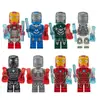 Conjunto Transfronteiriço de 8 Figuras de Herói Ninja Blocos de Montar Brinquedos Educativos de Montagem Exclusivamente para Comércio Exterior