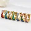 Pendientes Geométricos de Acero Inoxidable con Cruz y Circonita Ins Multicolor Multitamaño Pendientes Súper Brillantes Joyería de Lujo Ligero Europea y Americana