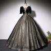 Vestido de noite feminino banquete preto socialite princesa saia bufante teste de arte teste de arte vocal vestido pode ser usado em momentos comuns