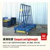 Carrinho com prateleiras de vidro, carrinho de armazenamento e manuseio, carrinho de ferramentas de alumínio e azulejo, prateleira de vidro, rack de transporte e giro de vidro para serviço pesado