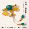 Set de Tres Piezas de Vidrio Verde Pulsera Hecha a Mano DIY Cabeza de Buda Vajra 108 Accesorios Cuentas Accesorios Colección de Joyería