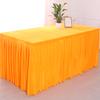Mantel de Mesa Rectangular Cubierta de Tela de Terciopelo Dorado para Eventos al por Mayor Oficina Hotel Exposición Sala de Conferencias Mantel Falda de Mesa