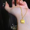 Novo Colar Idade de Ouro Cor Livre Longo Pequeno Pão Retrô Simples Luz Luxo Presente Corrente Clavícula Feminino Novo