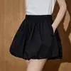 Pantalones Falda Corta Abullonados Estilo Francés Blanco Floral para Mujer Verano 2026 Nuevo Dulce Puro Petite Línea A