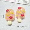 Picolé de Fruta Simulada Vibe de Verão Chaveiro com Tema de Comida Pingente Acessórios DIY Presilha de Cabelo Elástico de Cabelo Pingente para Sapato