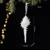 Nuevo Colgante de Plástico Blanco con Copos de Nieve Brillantes, Mariposa Árbol de Navidad Bolsa de Regalo Caramelo Colgante Pequeño Decoración de Carrillón de Viento