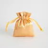 Bolsa de almacenamiento de satén de seda con cordón para joyería y cosméticos, bolsa pequeña de tela para joyería, bolsa de regalo de caramelo a prueba de polvo