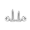 Tornillos Autorroscantes de Acero Inoxidable 304 con Cabeza Hexagonal Externa y Ranura de Cruz M3M4M5M6M8 Cola Puntiaguda