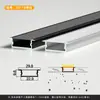 Perfil de Aluminio para Luz Lineal LED Luz Lineal Empotrada Canal de Luz de Aleación de Aluminio Tira de Luz Dura Canal de Aluminio Fuente de Luz Lateral