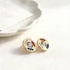 Pendientes de acero de titanio de alta calidad, de venta caliente, modernos, nuevos, que conservan el color, para mujer, estilo de moda europeo y americano versátil de lujo ligero