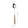 Mango de Madera Acero Inoxidable Cuchillo y Tenedor Western para Bistec Vajilla Japonesa Palillos Cuchara de Café Tenedor de Frutas Cuchara de Mango Largo Venta al por Mayor