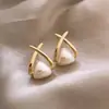Brincos de Pérola Agulha de Prata de Alta Qualidade, Elegantes Borboleta Nicho da Moda, Brincos de Alta Qualidade, Brincos Versáteis Retrô Franceses