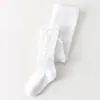 Medias Infantiles Estilo Primavera y Otoño Calcetines de Princesa Ropa Exterior Versátil Algodón Raya Vertical Lazo para Niñas Pantalones Base al por Mayor