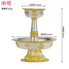 Copa Protectora Estilo Tibetano Dorada y Plateada para Ofrenda de Vino Copa de Ofrenda Tallada a Mano Adorno de Decoración para Altar Budista del Hogar