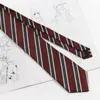 Corbata Jk Estilo Universitario Corbata Rayada Japonesa Accesorios para Camisa de Uniforme Material Escolar Atada a Mano Azul Oscuro Básica Versátil