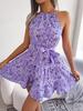 Vestido Floral con Volantes Casual Europeo y Americano Primavera/Verano 2026 Vestido de Playa Ropa Femenina Transfronteriza de Amazon