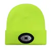 Amazon Gorro Cálido con Luz LED Ovalada Iluminación Exterior Luz de Advertencia Gorro de Punto Recargable Linterna Frontal