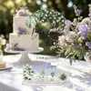 Decoración de Prado Verde Temporada de Bodas Románticas Letrero Numérico Acrílico 2D Serie Estilo Fresco Adorno de Mesa para Fiesta de Bodas