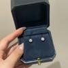 Aretes de Burbujas de Diamantes de Alto Carbono de Plata Esterlina S925 para Mujer Nuevo Nicho Alta Elegancia