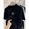 Camiseta de Algodón Cepillado de Manga Corta para Mujer, Estilo Nuevo 2026, Versión Engrosada en Magenta, Adecuada para Primavera, Verano, Otoño e Invierno