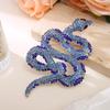 Broche Serpiente Zodíaco de Diamantes Completos de Lujo Grande Sentido de Alta Gama Europeo y Americano Personalidad Exagerada Accesorios Pin Corsage Traje Serpiente