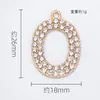 Estilo Coreano Simples Diamante Geométrico Oval Pingente DIY Acessórios Liga Eletrodepositada Pingente Único Joia Colar Pulseira Atacado