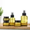 Frasco de creme de ombro oblíquo frasco spray de ombro oblíquo frasco de vidro de tônico frasco spray verde oliva mesmo estilo Afu