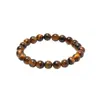 Jinghui Accesorios para Joyería DIY Pulsera Cuentas Sueltas Pulsera de Ojo de Tigre Amarillo Natural 6-8mm Redondas Material para Joyería Semi-Terminado