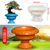 Molde para Maceta de Cemento Estilo Europeo, Plástico Engrosado DIY Maceta Redonda Grande y Pequeña Molde Plantilla de Construcción Modelo Romano