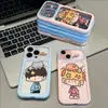 Pijama de Pareja Aplicable a Funda de Teléfono Apple 16PROMAX iPhone15Plus Funda Suave 14 Fresco 13 Divertido