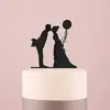 Estilo Ins Transfronteiriço Dia dos Namorados Decoração de Bolo para Assar Casamento Pedido de Casamento Sr&Sra Inserção de Bolo Acrílico