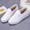 Sapatos acolchoados de algodão forrados de lã Sapatos femininos lisos e acolchoados antiderrapantes Sapatos casuais deslizantes de couro preguiçoso mocassim impermeável inverno feminino
