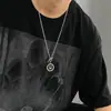 Colar masculino de aço titânio, não desbota, de alta qualidade, versátil, joias da moda hip-hop, acessórios retrô simples e únicos para mulheres
