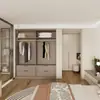 Foshan Guarda-Roupa Personalizado para Casa Inteira com Núcleo Sólido e Placa Multicamadas para Quarto e Closet com Uma Porta até o Teto Guarda-Roupa Personalizado