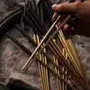 Palitos de Aço Inoxidável 304 Estilo Ocidental Palitos Banhados a Ouro Negro Utensílios de Mesa de Aço Inoxidável Doméstico Conjunto Quadrado Antiderrapante de Palitos