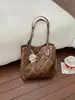 Bolsa Tote Couro Cera Retrô Transfronteiriça Nova Moda Feminina Padrão Diamante para o Dia a Dia Bolsa de Ombro Único Grande Capacidade Versátil Bolsa de Axila