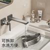 Estante de Almacenamiento Triangular Baño Almacenamiento de Suministros de Baño Cesta Triangular de Esquina Montado en la Pared Sin Perforaciones Estante de Almacenamiento para Lavabo