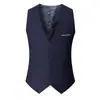 Chaleco de traje de moda británica para hombre, chaleco ajustado, chaleco de traje coreano, elegante y de moda, primavera y otoño.