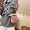 Bolsa Infantil Otoño e Invierno Nueva Serie Maillard Pelo de Cordero Bordada Gato Bolso Cruzado Niñas Padres e Hijos Bolsa para Teléfono Móvil Venta al por Mayor
