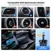 Soporte para teléfono de coche, TOPK Soporte universal para teléfono con bloqueo automático mejorado con clip de gancho para rejilla de ventilación de coche para iPhone Samsung