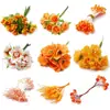 Flor de Laranja Espuma Flor Núcleo Flor Dupla Cabeça Estame de Flor Fruta Artesanal DIY Grampo de Cabelo Acessórios de Cabelo Materiais Venda Quente Atacado