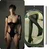 Lencería Sexy para Hombres, Body con Aro de Acero, No Necesita Quitarse, Sin Entrepierna, Transparente, Encaje Rojo y Negro, Atuendo Sexy de Travesti para Coquetear
