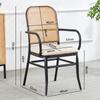 Silla de Comedor de Ratán Nórdico para el Hogar Hierro Vintage Combinación de Mesa y Silla para Restaurante Silla con Respaldo Silla de Bolsa Suave Silla de Comedor de Lujo Ligero Amazon