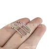 Base de Clavo Redonda Larga Jiangtai F136 de Titanio con Dientes Internos Cuerpo de Aleación de Titanio G23 de Doble Extremo Joyería para Piercing Clavo de Clavícula