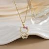 Collar de Cadena para Clavícula con Colgante de Gato Nuevo para Mujer de Venta Caliente Transfronteriza con Joyería de Circonita Microincrustada, Regalo de Cumpleaños de Lujo Ligero al por Mayor