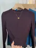 Top de manga larga con cuello redondo y línea de hombros para mujer, temporada de primavera y otoño 2026, estilo coreano, simple, casual, para ir al trabajo, moderno, versátil, camiseta básica