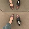 Sapatilhas Bico Fino para Mulheres 2024 Novo Estilo Boca Rasa Elegantes para Trabalho Sapatos Mary Jane para Pessoas Baixas com Aumento de Altura Solado Macio Sapatos Pequenos de Couro
