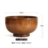 Ensaladera Natural China de Madera para Niños y Adultos Tazón de Arroz Tazón de Madera Maciza Grande y Pequeño Tazón para Sopa Tazón para Fideos Vajilla para el Hogar