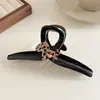 Presilha de cabelo pérola extra grande 15CM em formato de coração elegante, presilha de garra grande para a parte de trás da cabeça, acessório de cabelo tipo presilha de tubarão para mulheres